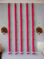 60" Long Artificial Flower Lari, Set of 5 Festive Decor La Vie Bien 60" Long Artificial Flower Lari, Set of 5