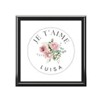 Personalized Je t'aime Wooden Jewelry Box, Custom French Keepsake Box by Printify