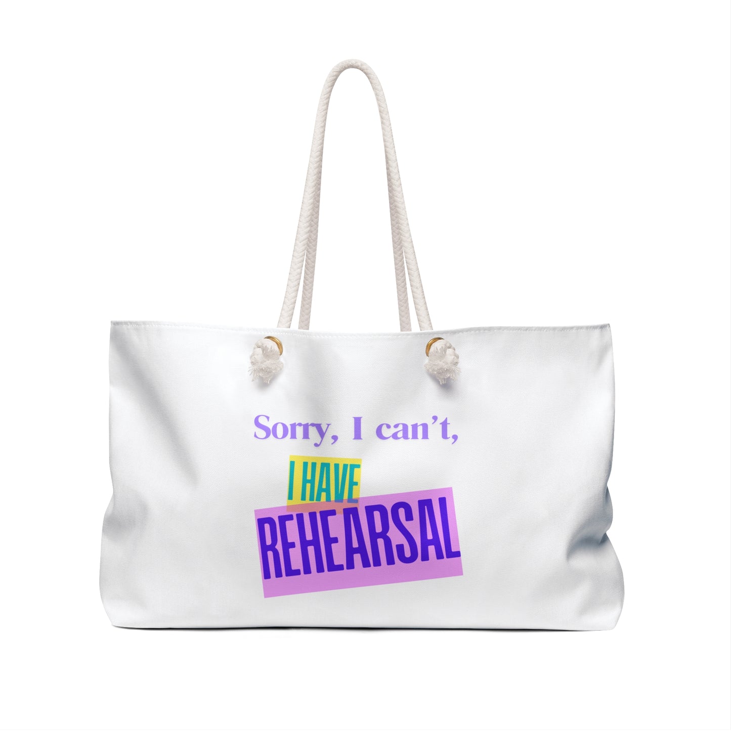 Je ne peux pas, j'ai un sac de week-end de répétition