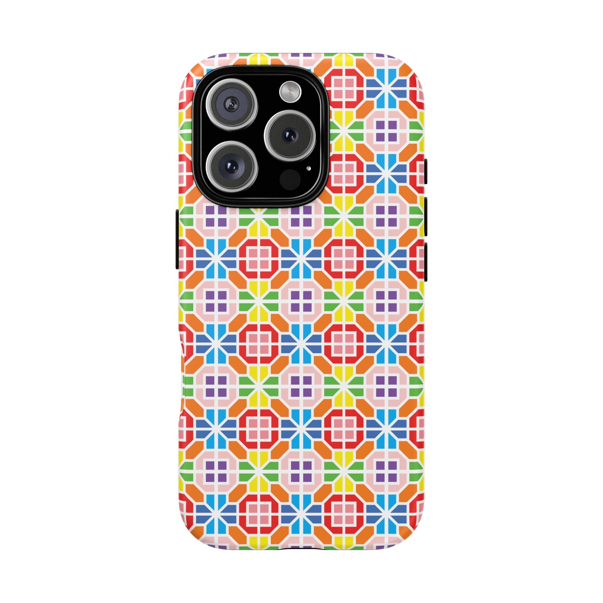 Bespattered Facade Geometric Rainbow Mosaic Tough Case