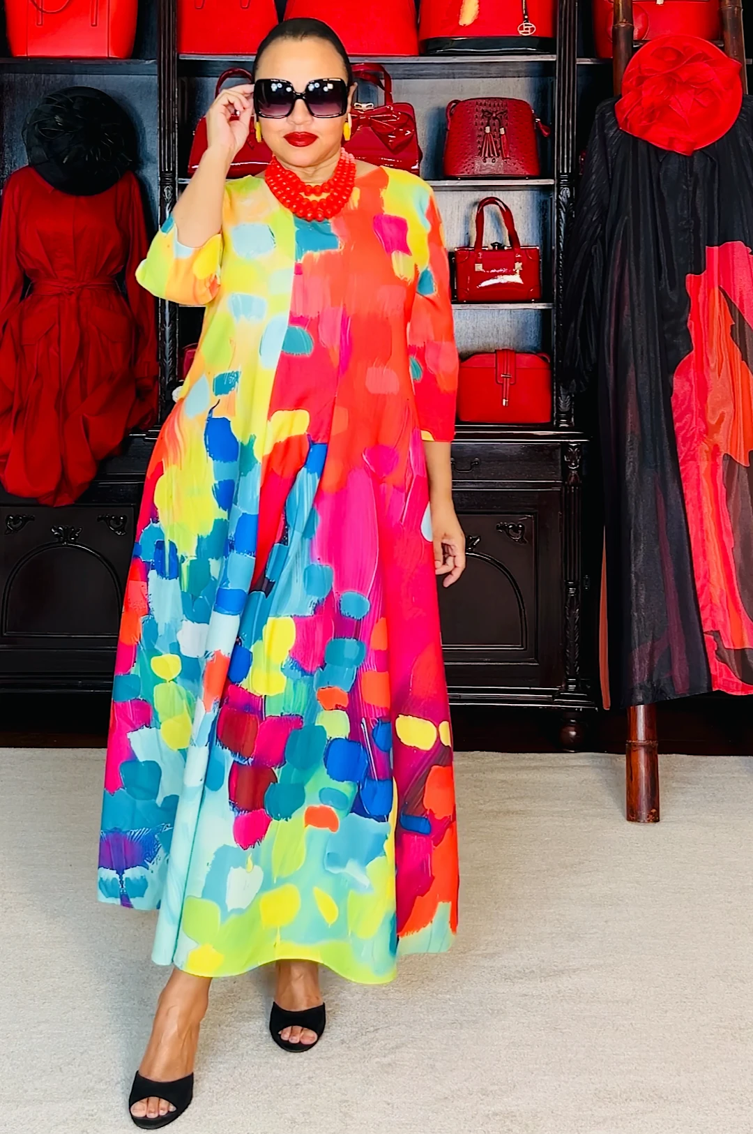 Spring Summer Multi Color Dress by Social Butterfly Collection