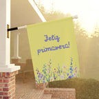 Feliz primavera floral Spring Garden Banner by Printify