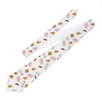 German Necktie with bavarian pretzels, beer steins, traditional hat, Fernsehturm tower Pattern