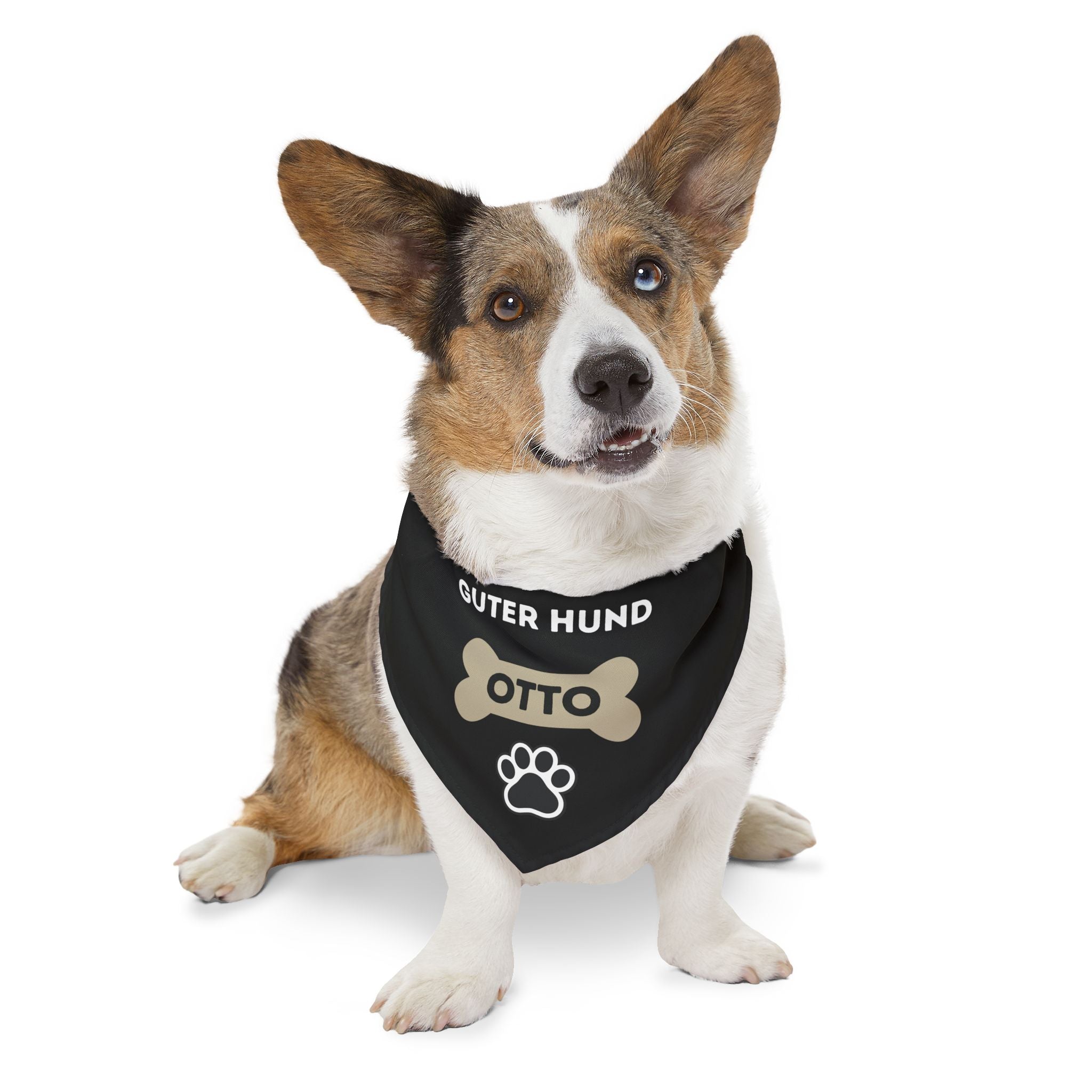Guter hund German Personalized Black Dog bandana