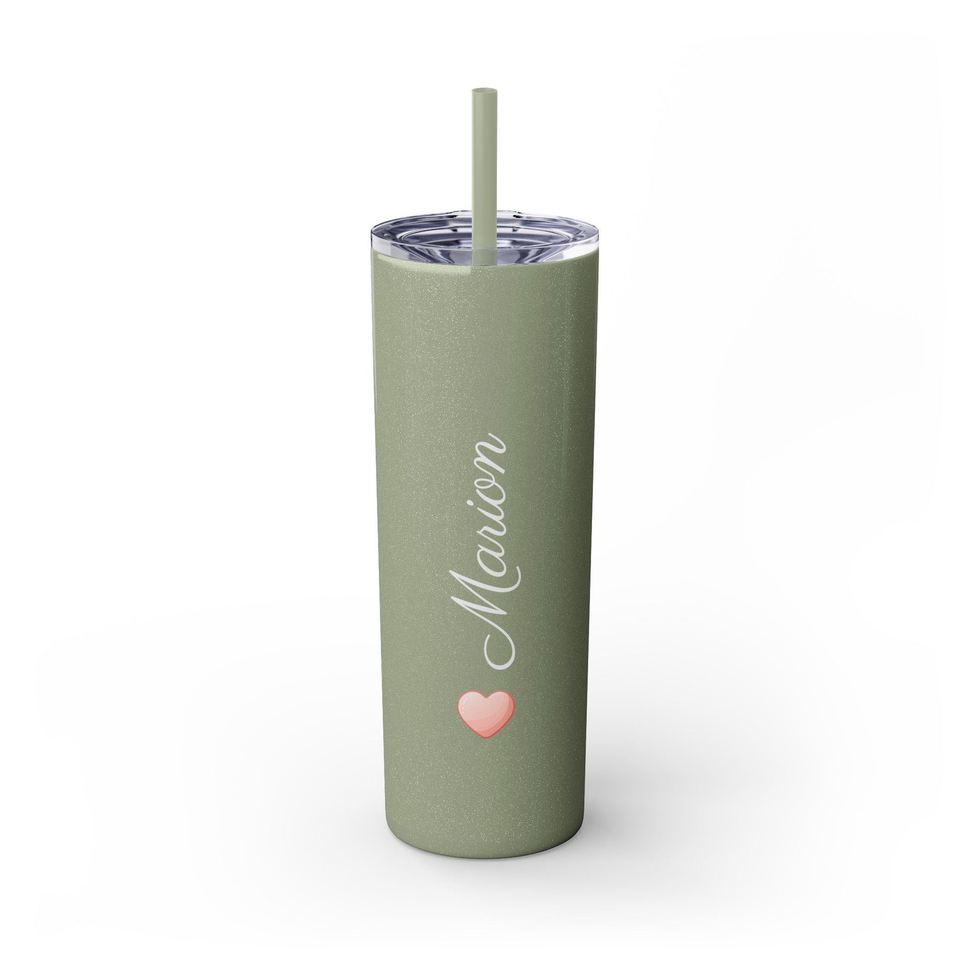 Personalized Skinny Tumbler with Straw