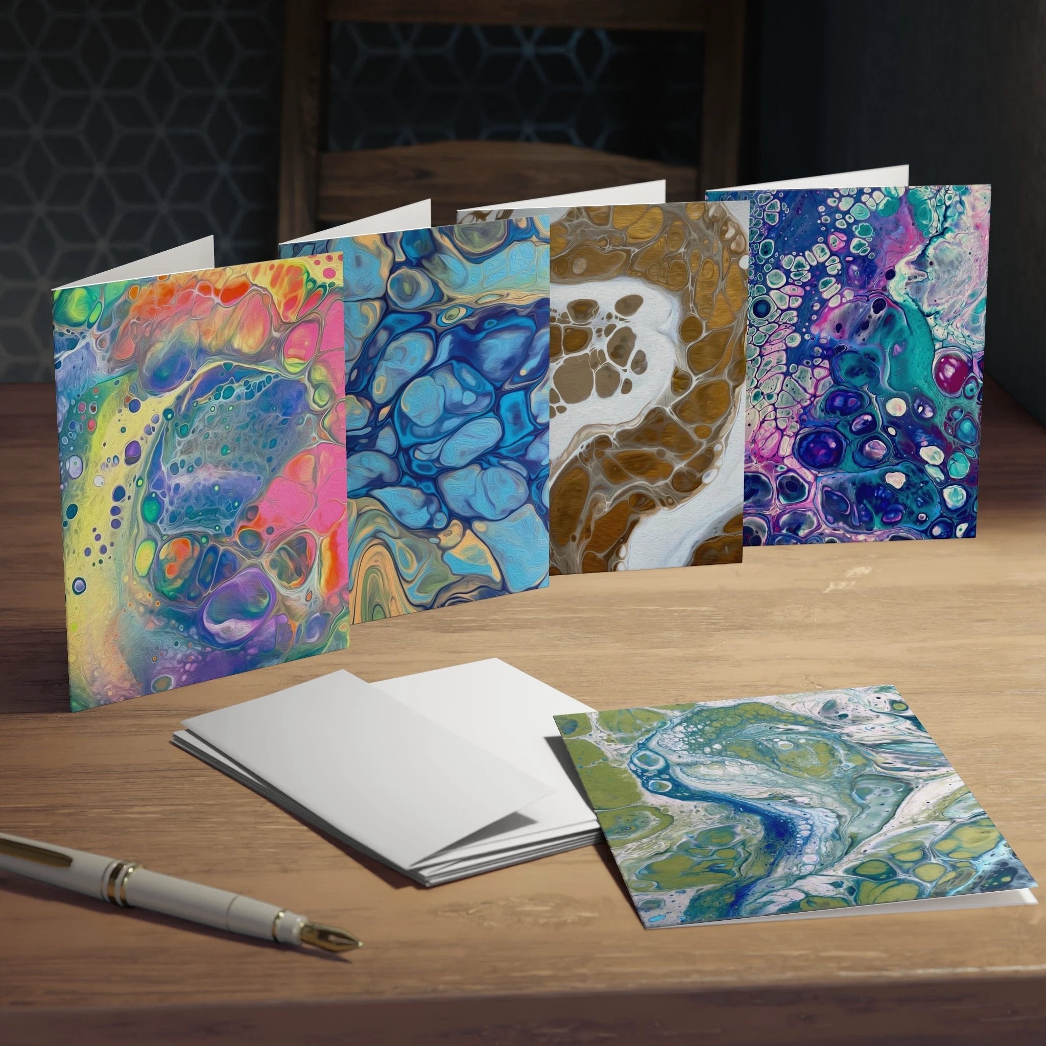 Bespattered Facade Multi-Design Greeting Cards (5-Pack) – Blank Inside by Bespattered Facade