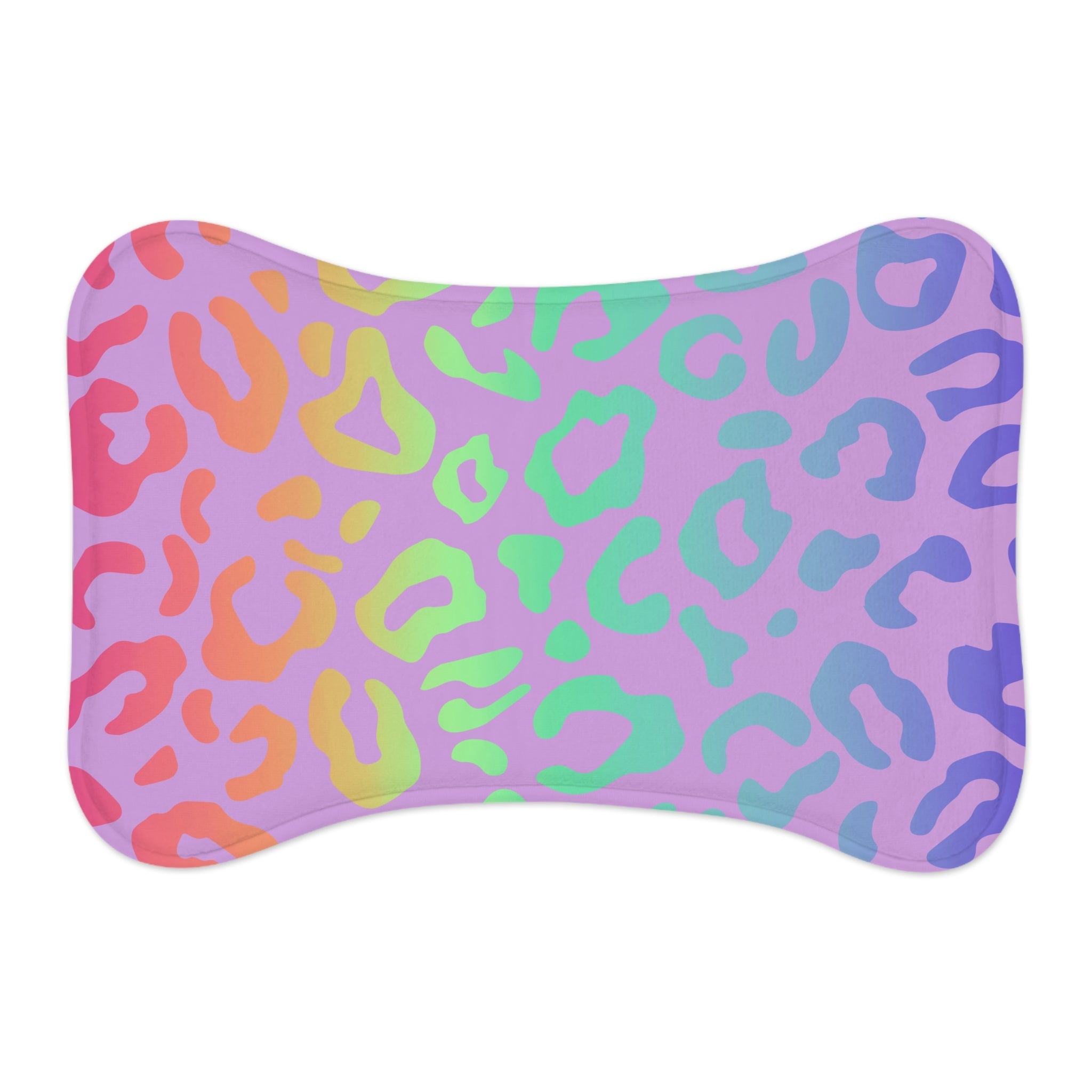 Bespattered Facade Bright Leopard Pet Feeding Mats (3 Shapes)