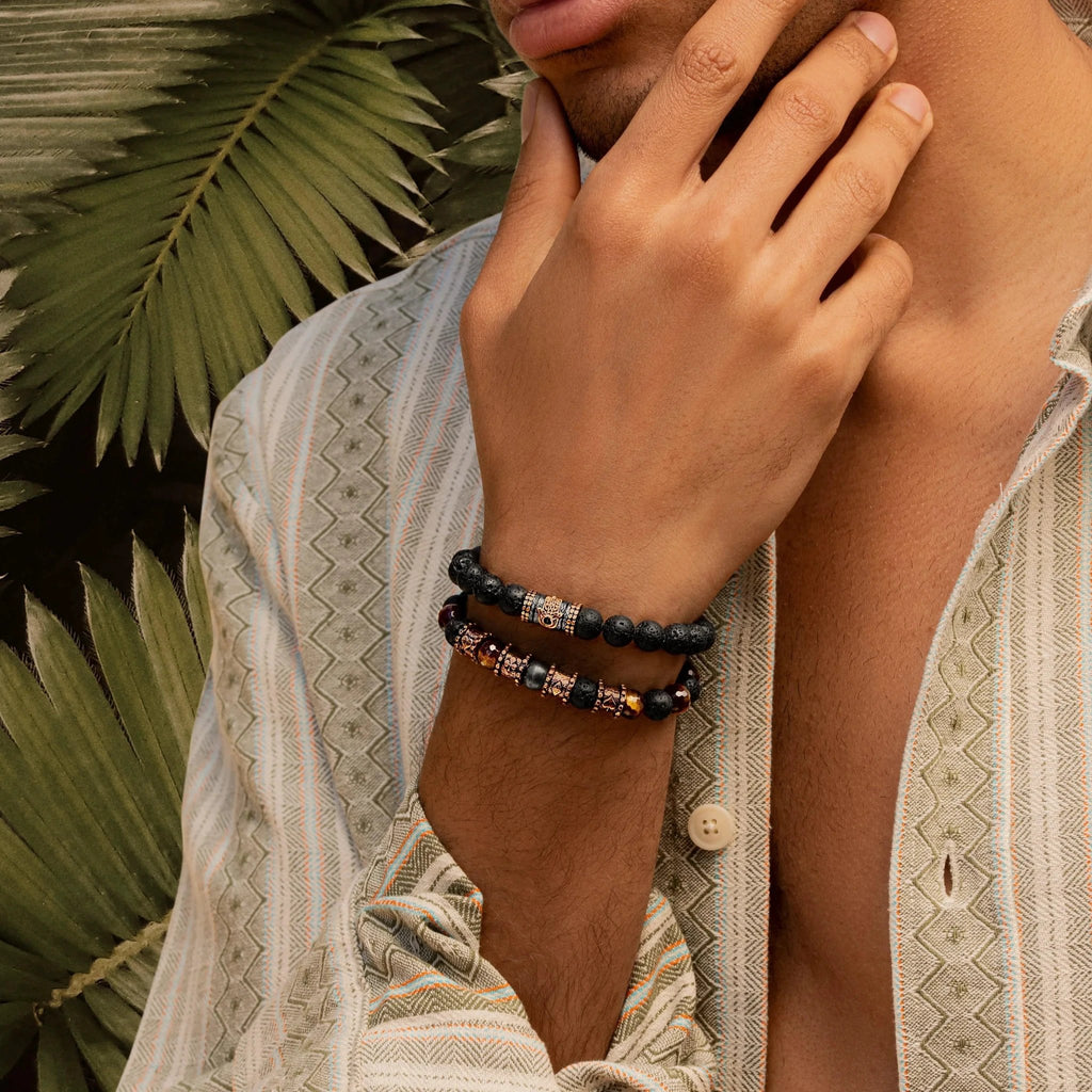 Fierce Protector - Lava Stone Bracelet by Karma and Luck