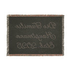 Personalisierte gewebte Familiendecke mit Namen und Jahr by Printify
