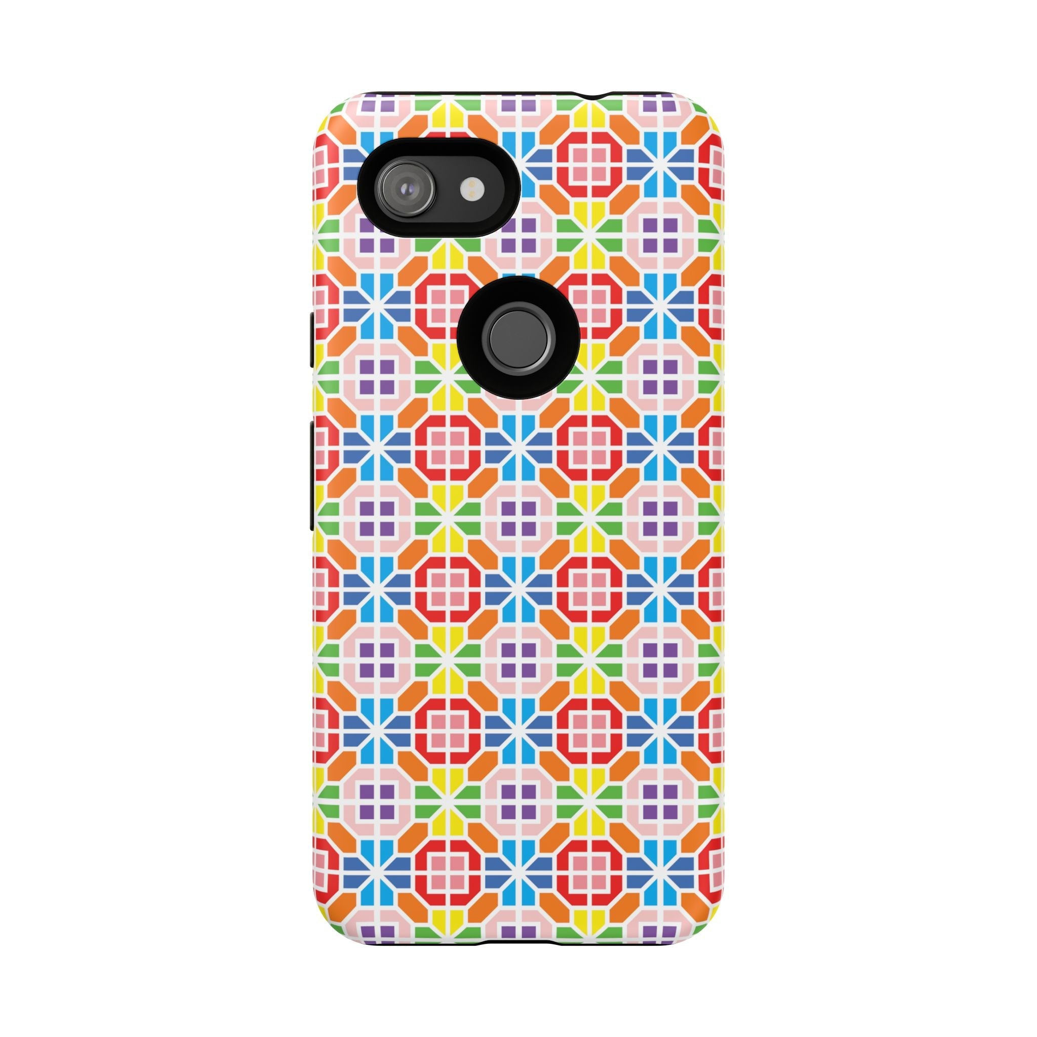 Bespattered Facade Geometric Rainbow Mosaic Tough Case