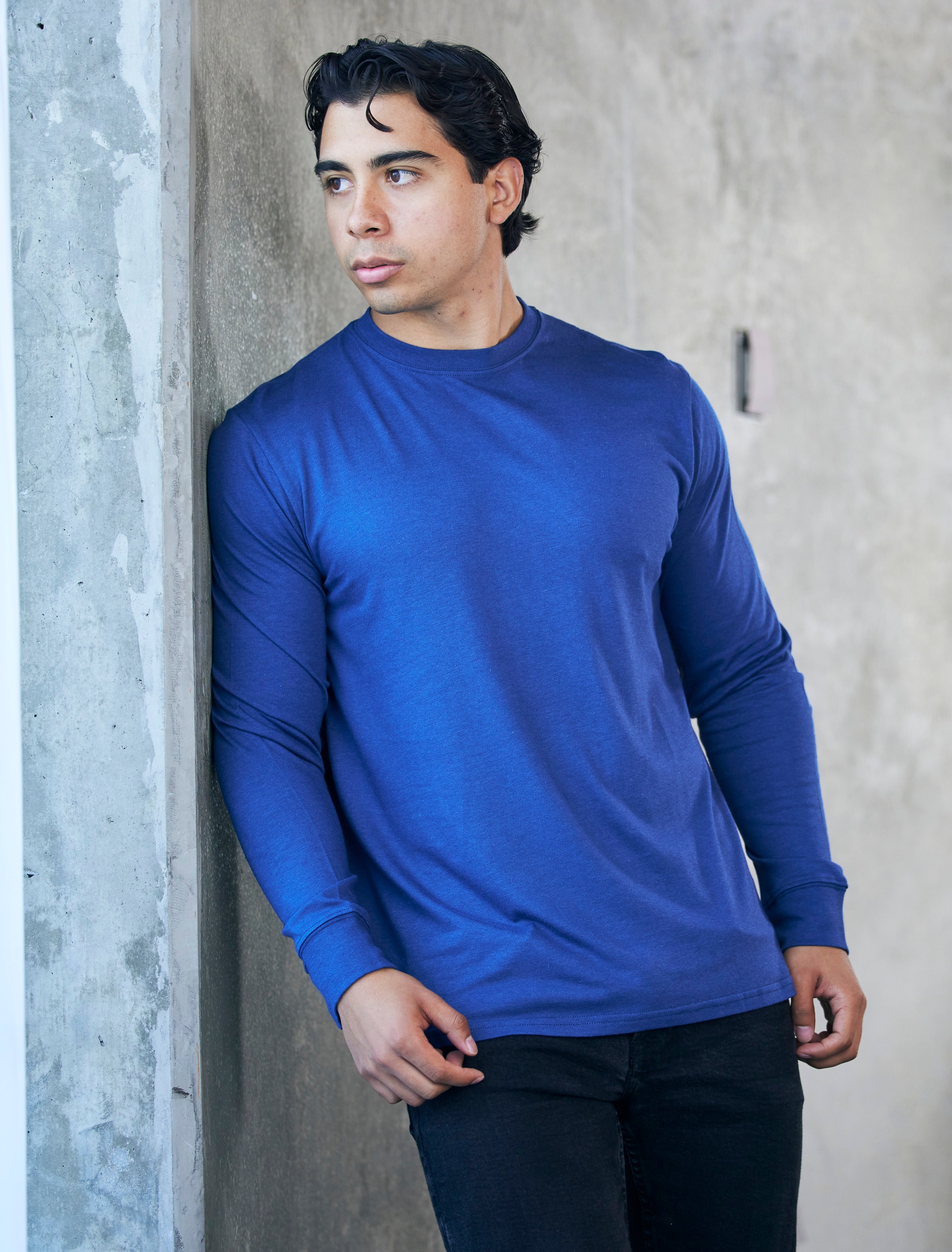 Men's Bamboo Viscose/Organic Cotton Long Sleeve T-Shirt by Spun Bamboo