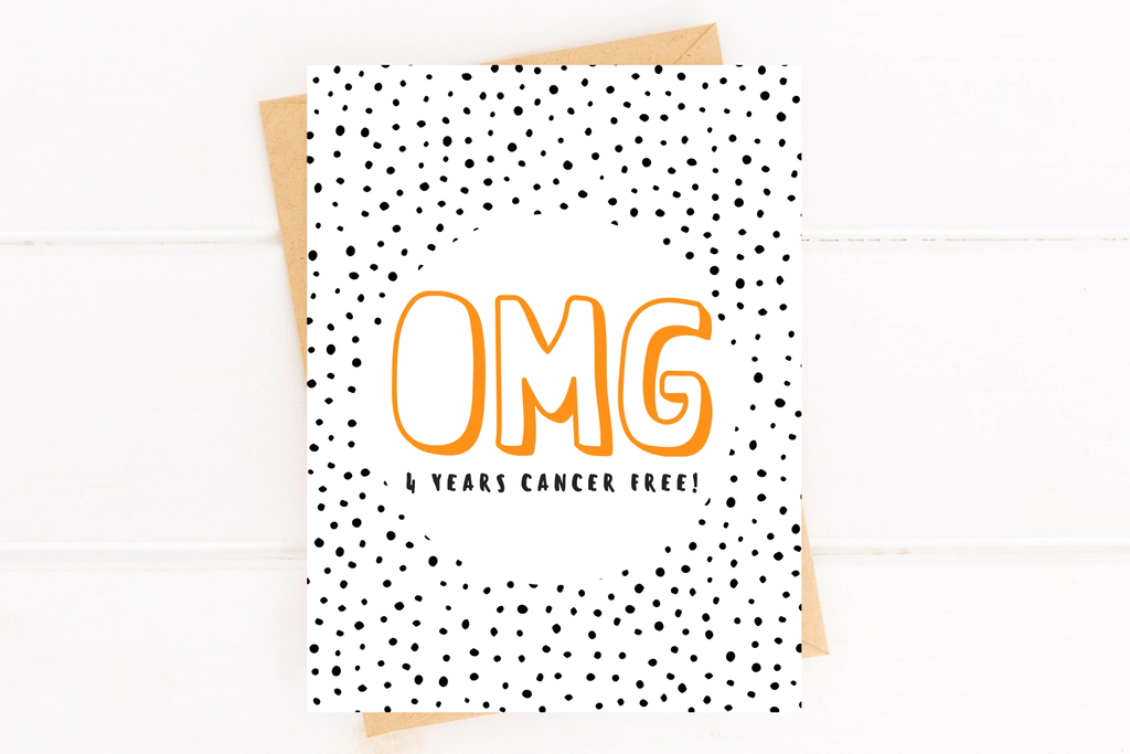 4 Year Cancer Survivor Card by Five Dot Post