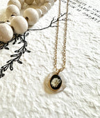 Floral Organic Disc Necklace by AdoreJules Designs