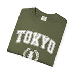 Tokyo Vintage-Style pagoda with laurel T-Shirt — Collegiate Graphic Tee