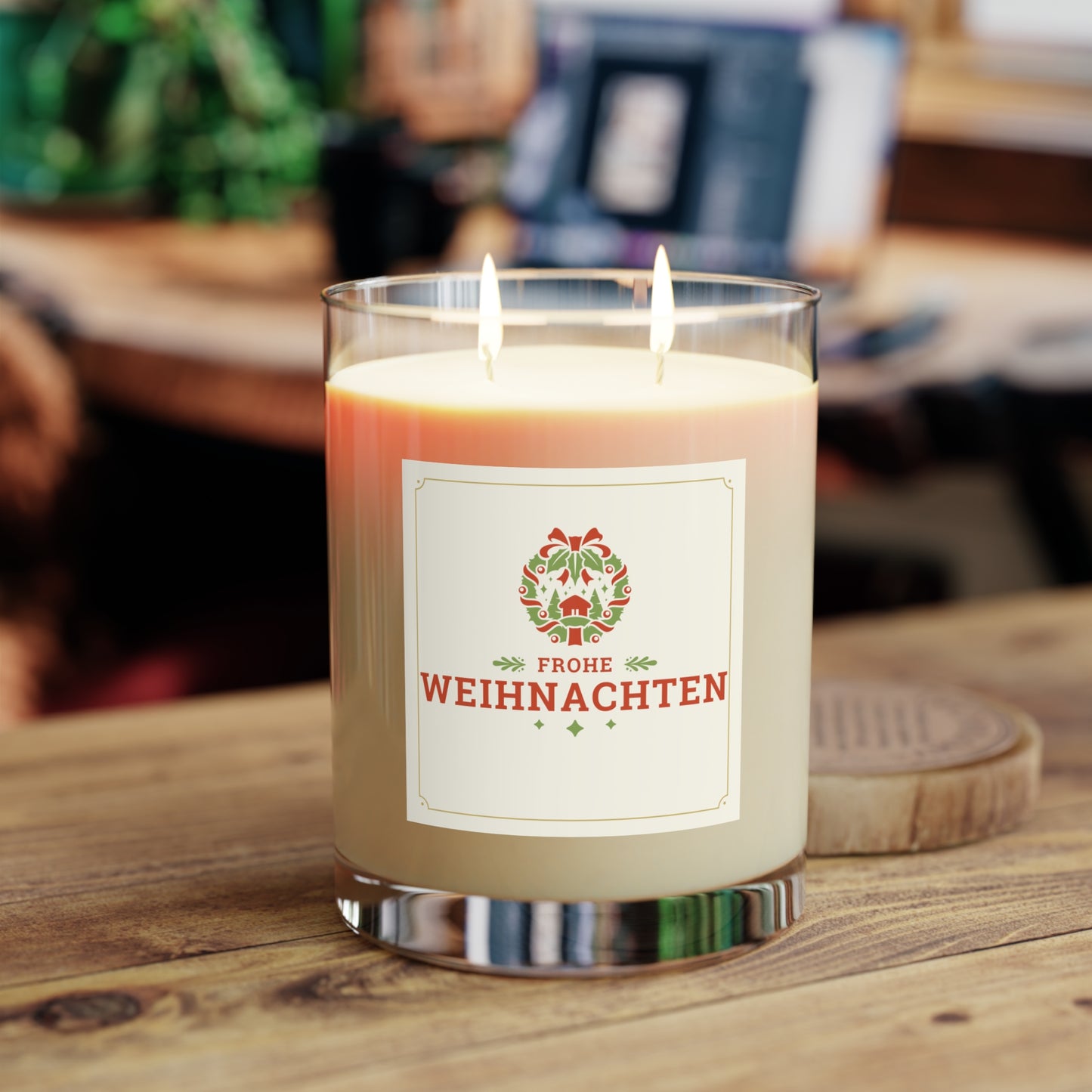 Duftkerze „Frohe Weihnachten“ – Deutsch „Frohe Weihnachten“