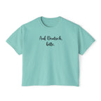 Auf Deutsch bitte Boxy Tee, German Phrase Shirt, Cropped White Tee