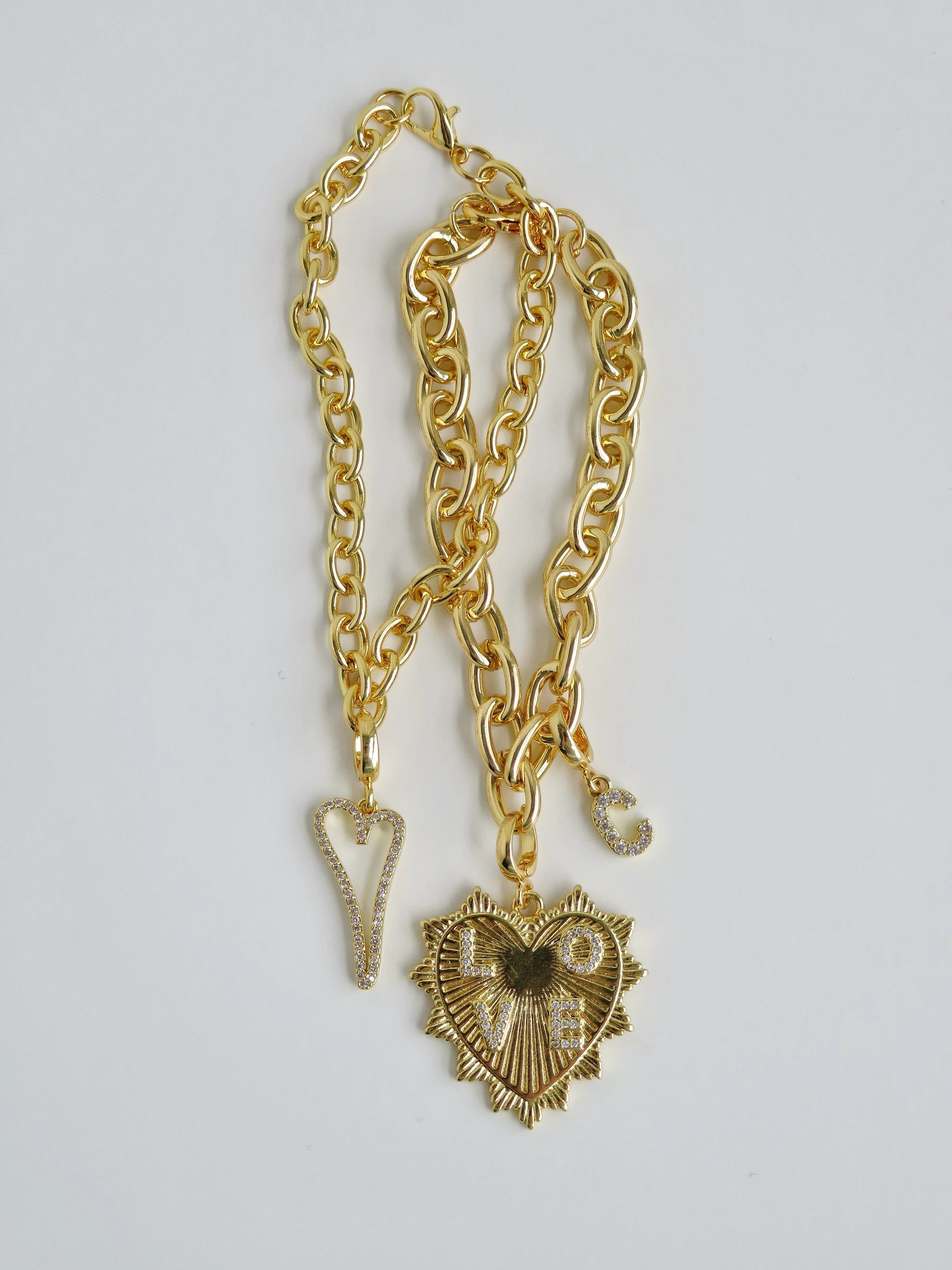 Charm Bar Bracelets - Cable Link 18k Gold Plated by Curated By Suarez