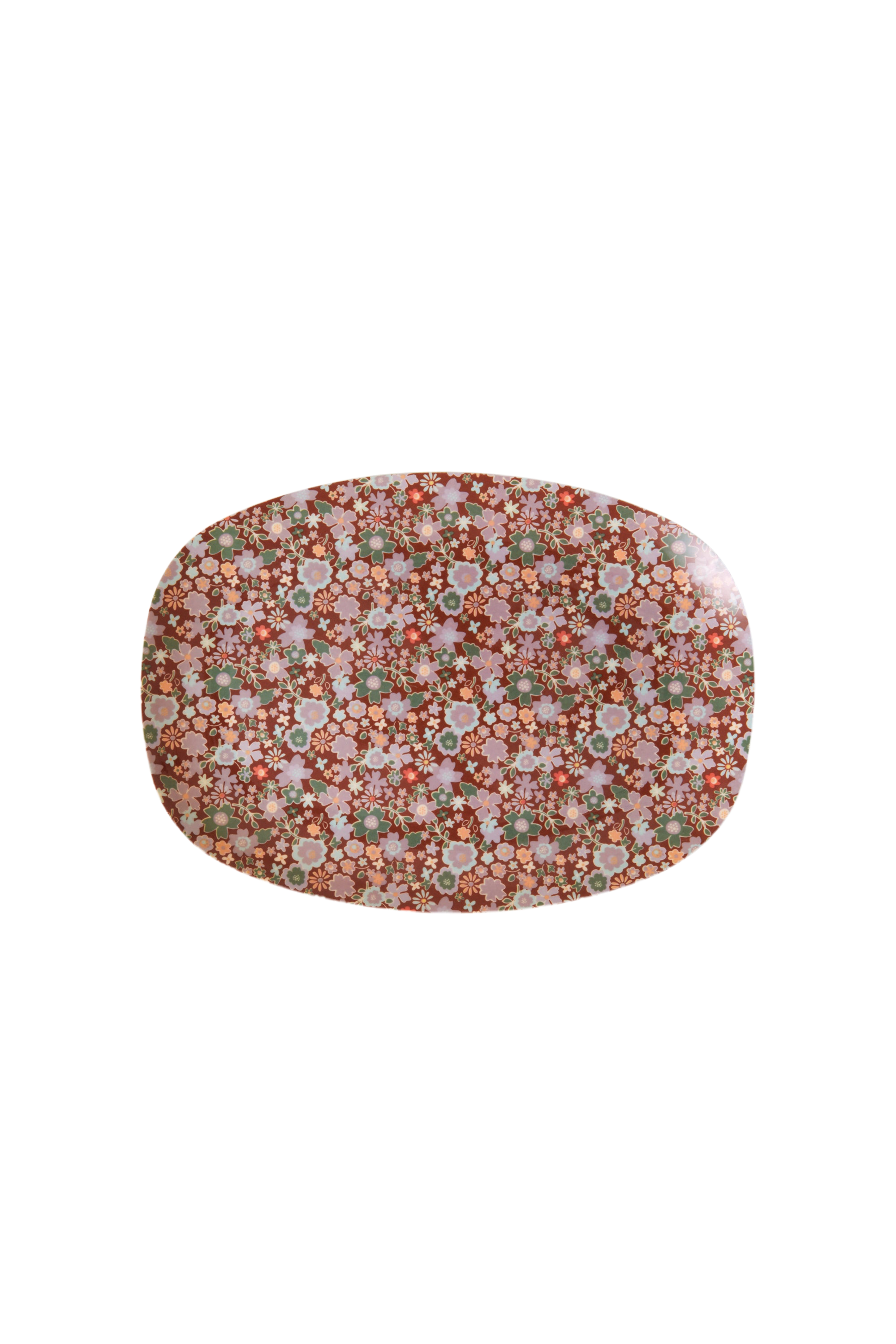 Melamine Small Rectangular Plate | Fall Floral Print