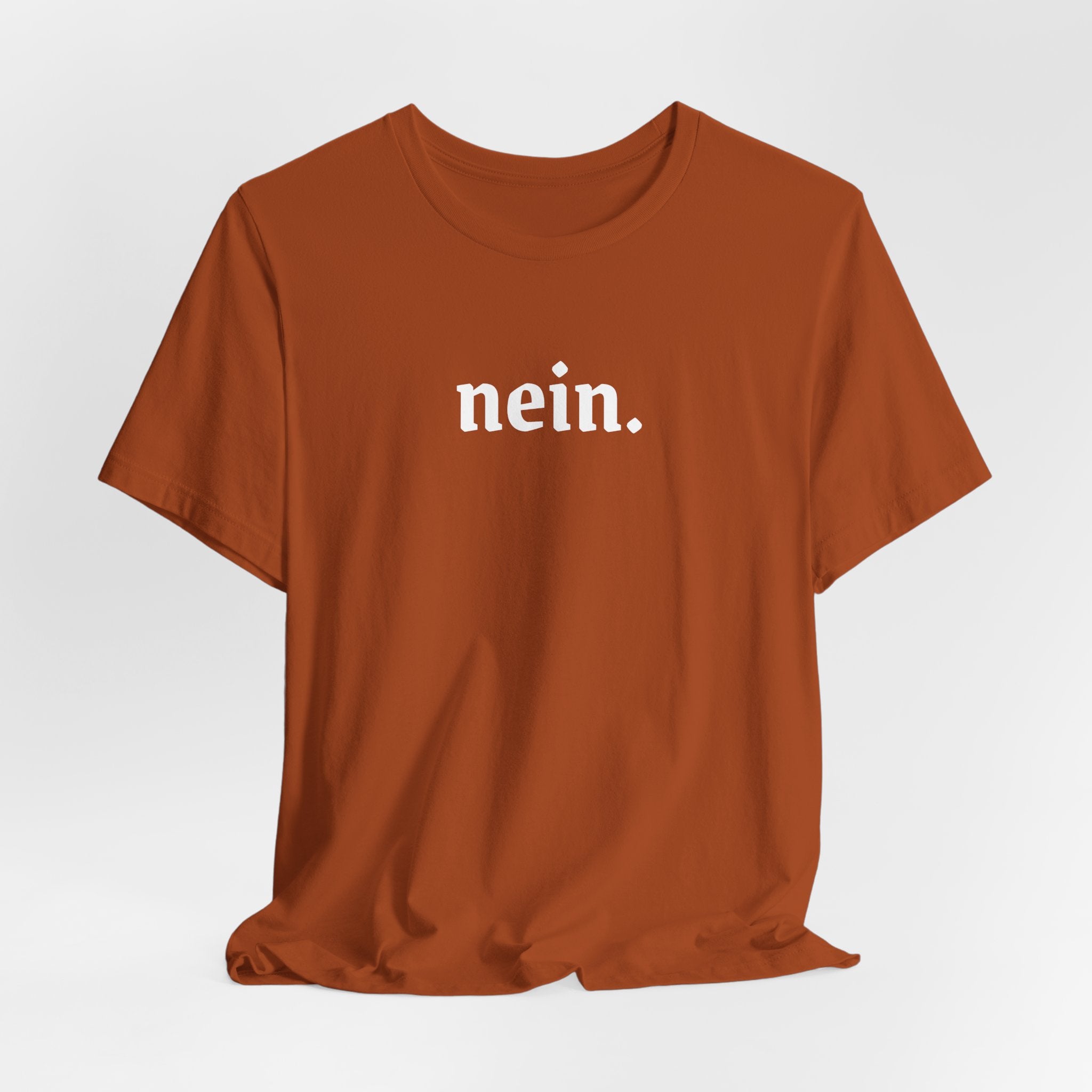 Nein. Graphic Tee, unisex Minimal German Word Tee
