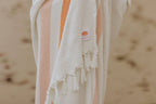 Oceanside Sunset Stripe Cotton Beach Blanket by Beach State