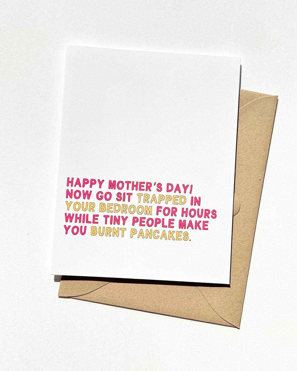 Burnt Pancakes Funny Modern Mother's Day Card