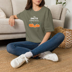 The Personalized Pumpkin Patch T-Shirt, Your family name Pumpkin Patch Fall Tee for autumn family photos, Pregnancy announcements