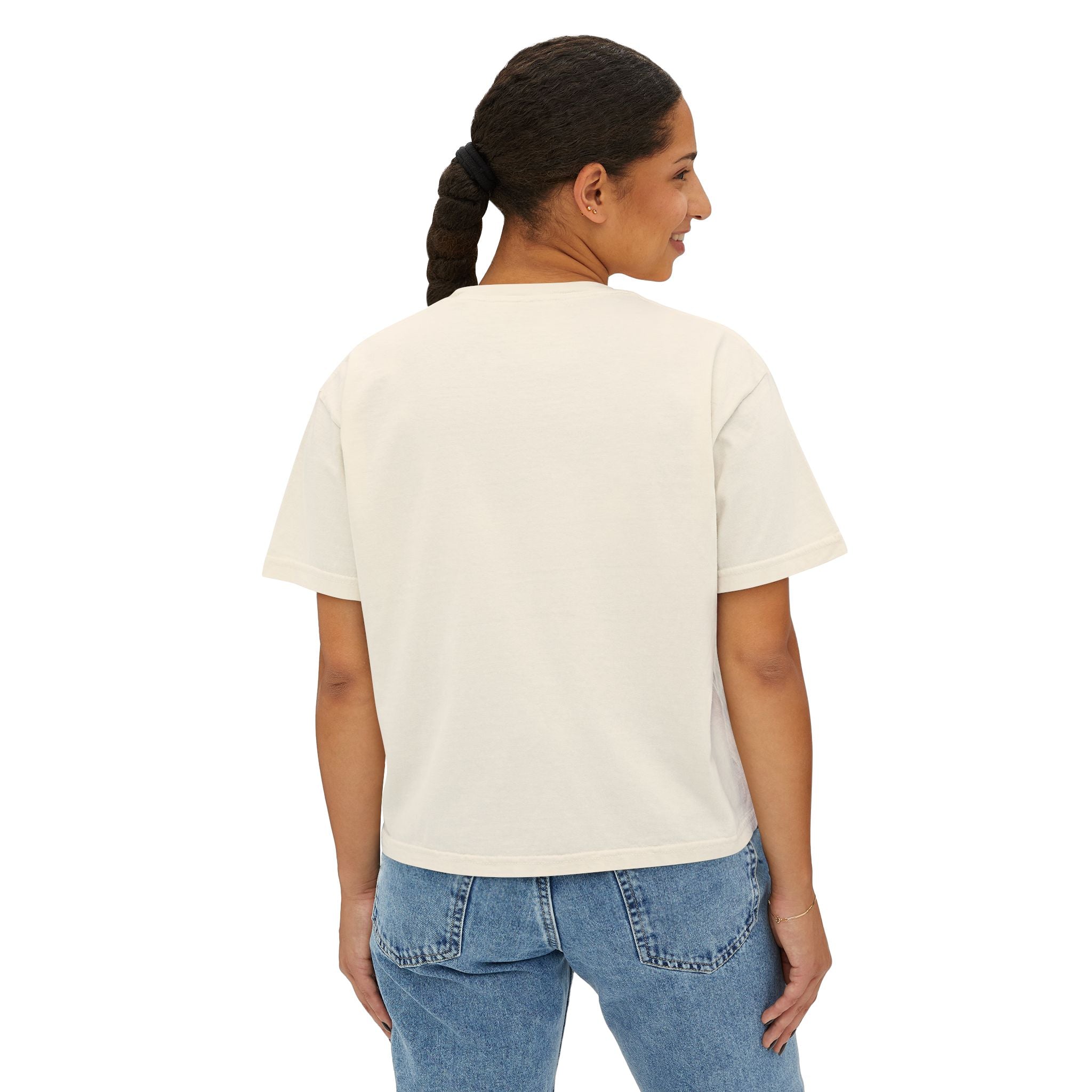 Auf Deutsch bitte Boxy Tee, German Phrase Shirt, Cropped White Tee
