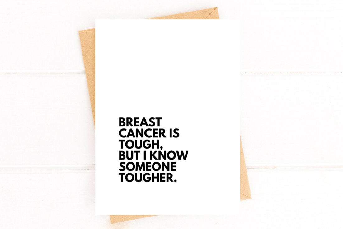 Breast Cancer is Tough Cancer Get Well Card