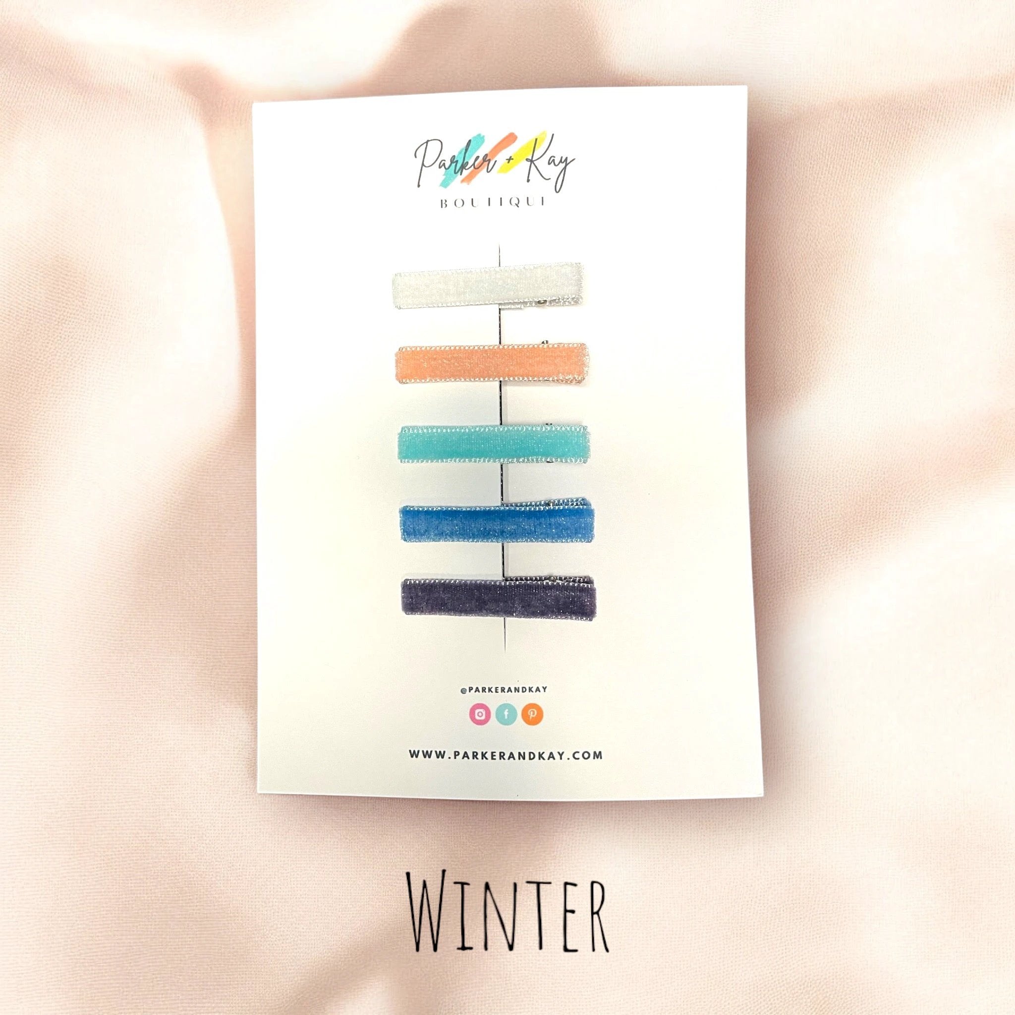 Velvet Bar Clip Set by Parker + Kay Creative