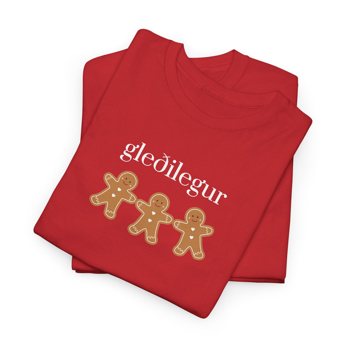 Icelandic joyful Christmas Gingerbread buddies adult T-Shirt