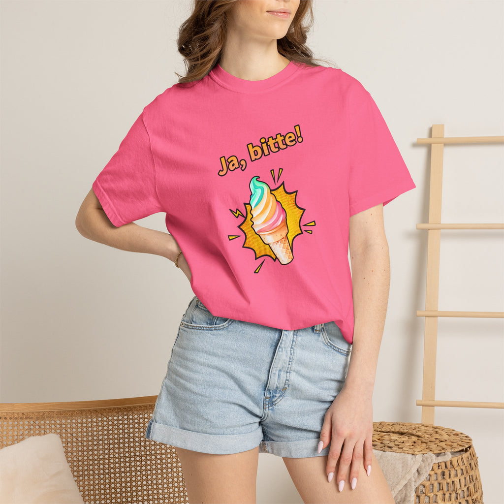 Ja Bitte! Rainbow Soft Serve Ice Cream German T-Shirt