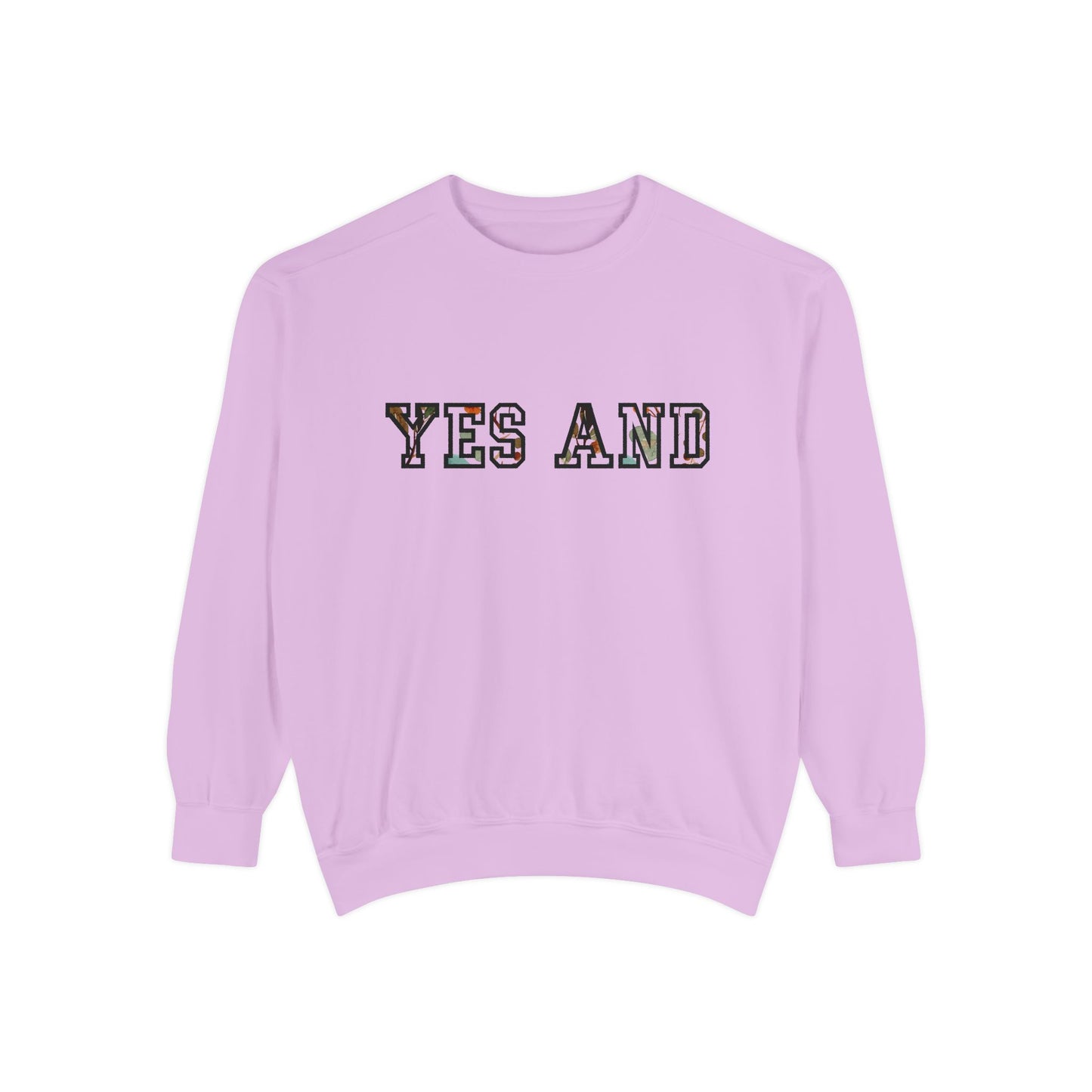 Sweat-shirt Oui et texte en bloc, couleurs confort