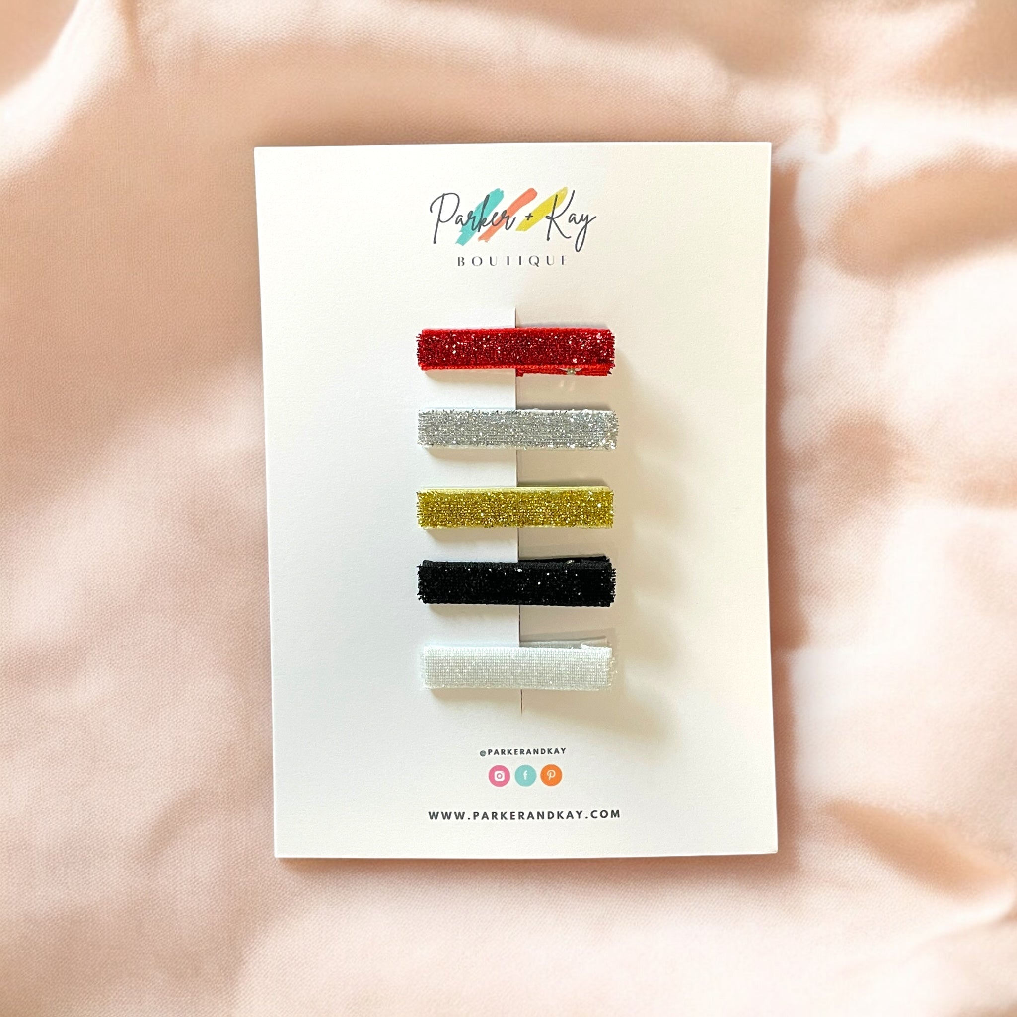 Tinsel Hair Clips Variety Set