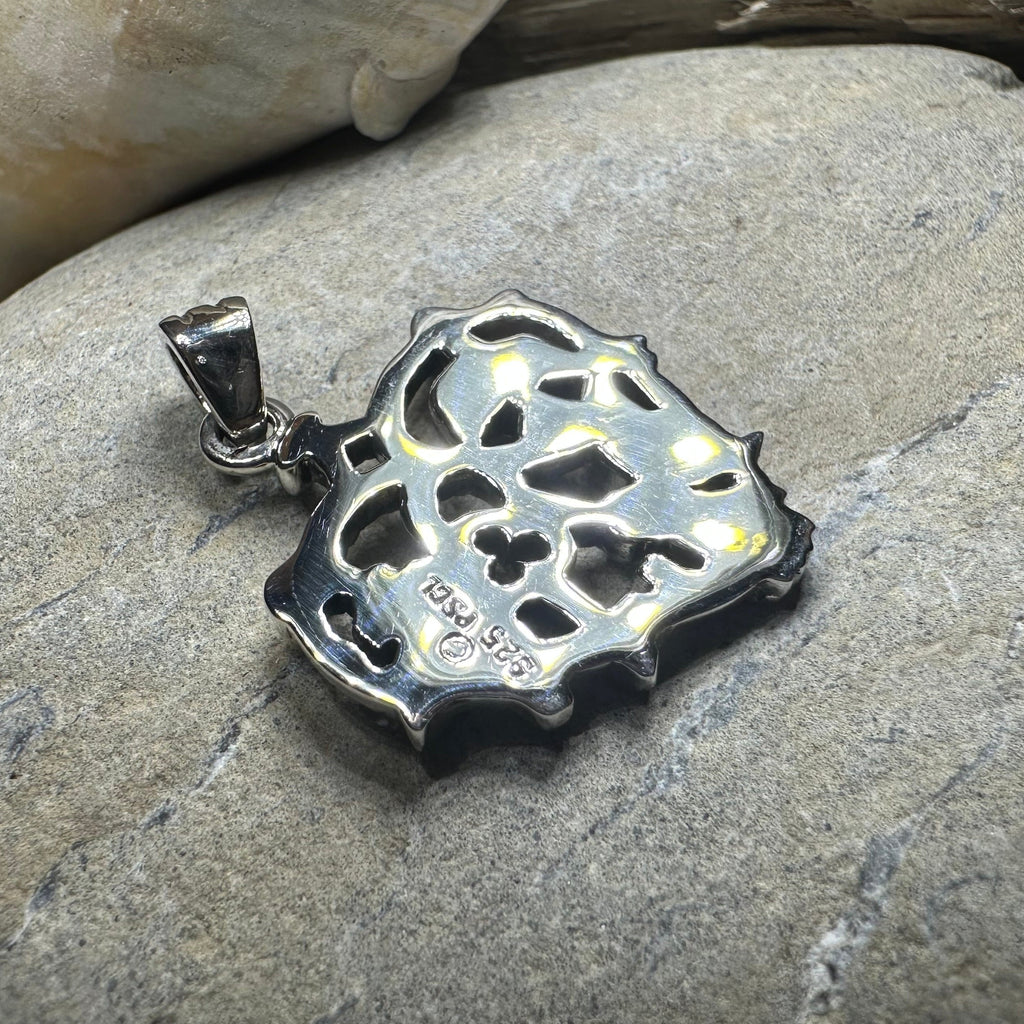 Heart Italian Cimaruta Pendant in Sterling Silver
