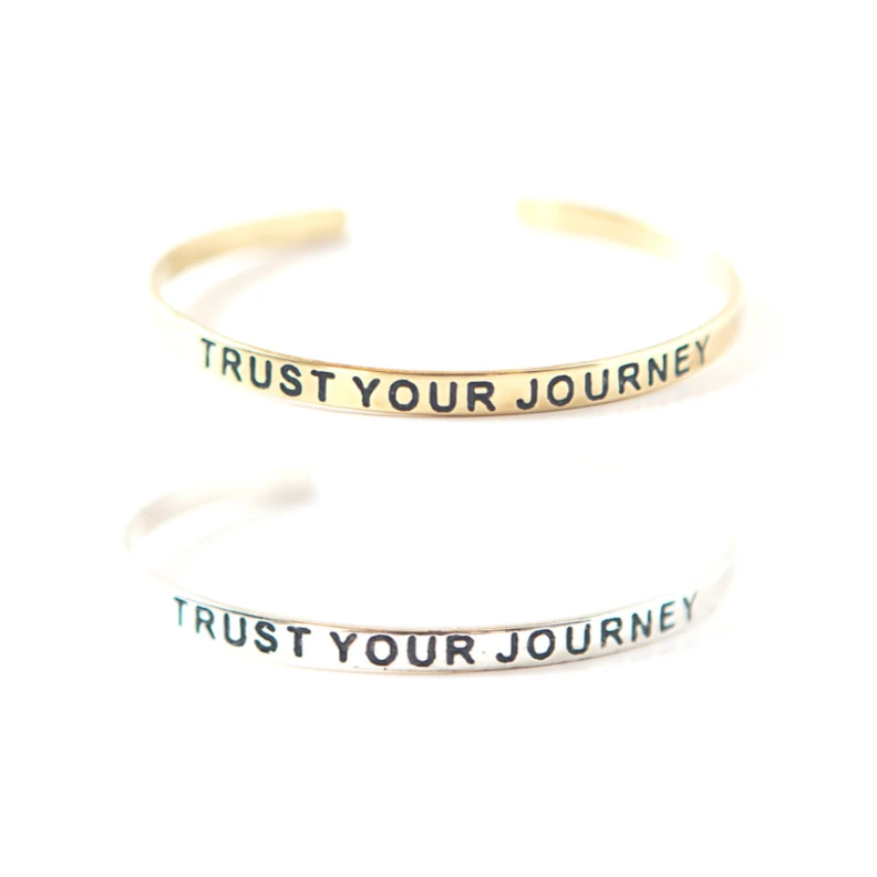 Trust Your Journey Quote Cuff by Fair Anita