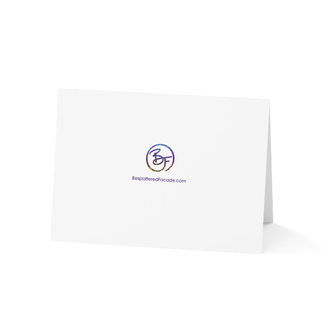 Bespattered Facade Colorful Circles Greeting Cards | Sets of 1, 10, 30, or 50