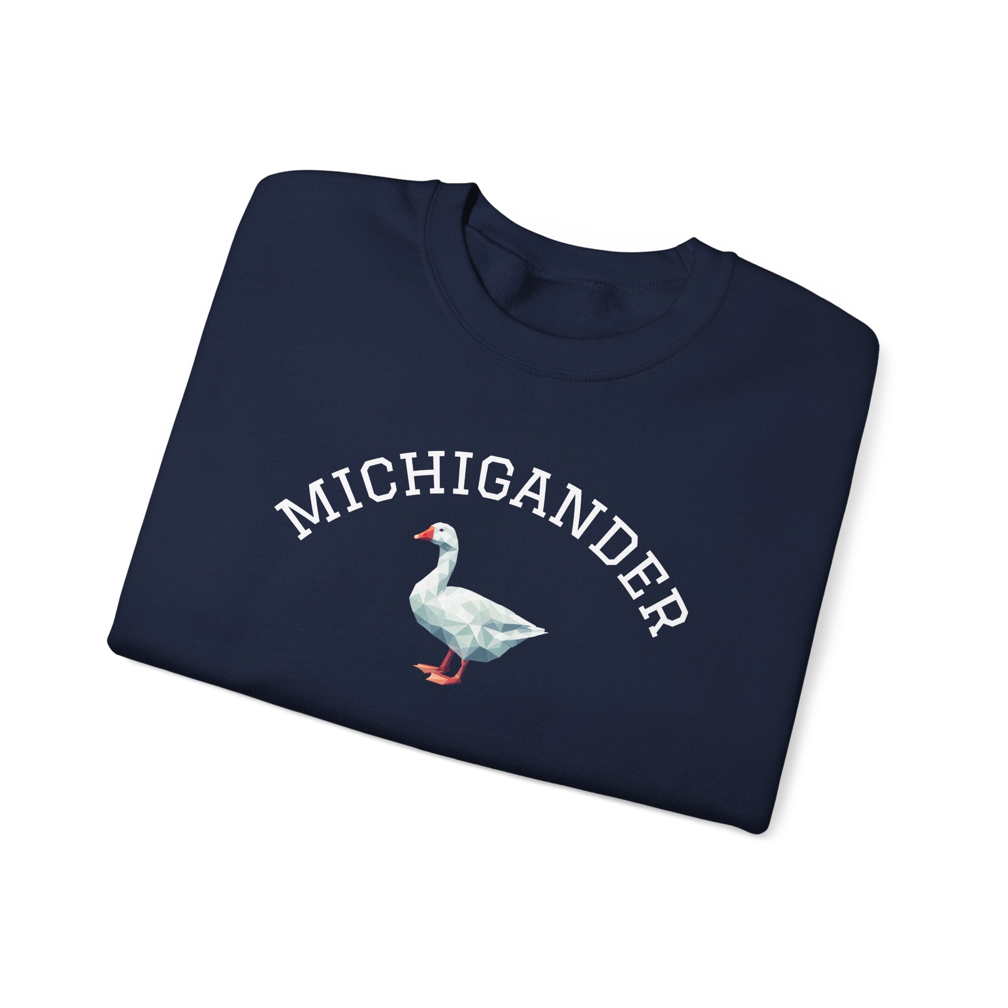 Michigander Goose Sweatshirt (collegiate font) for Michigan resident