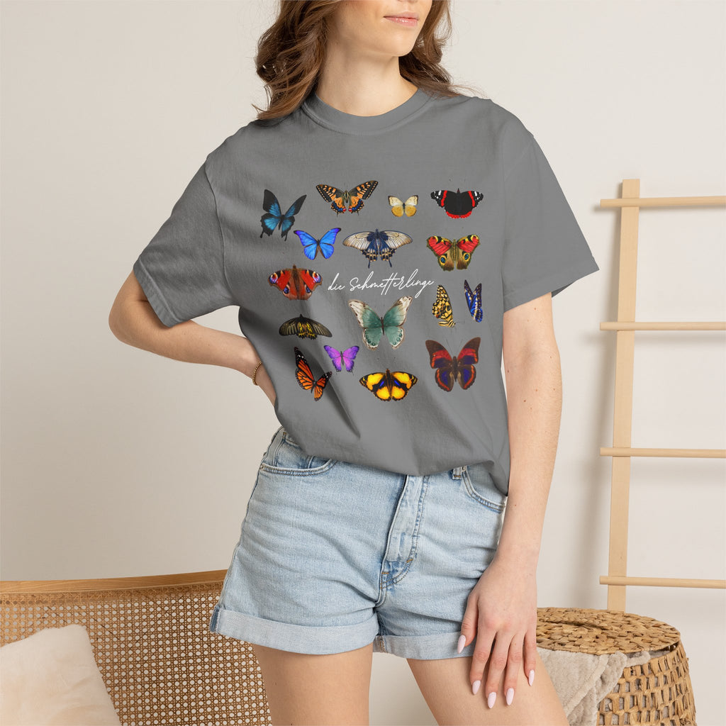 German 'die Schmetterlinge' Butterflies T-Shirt, Comfort Colors, gift for German speaker
