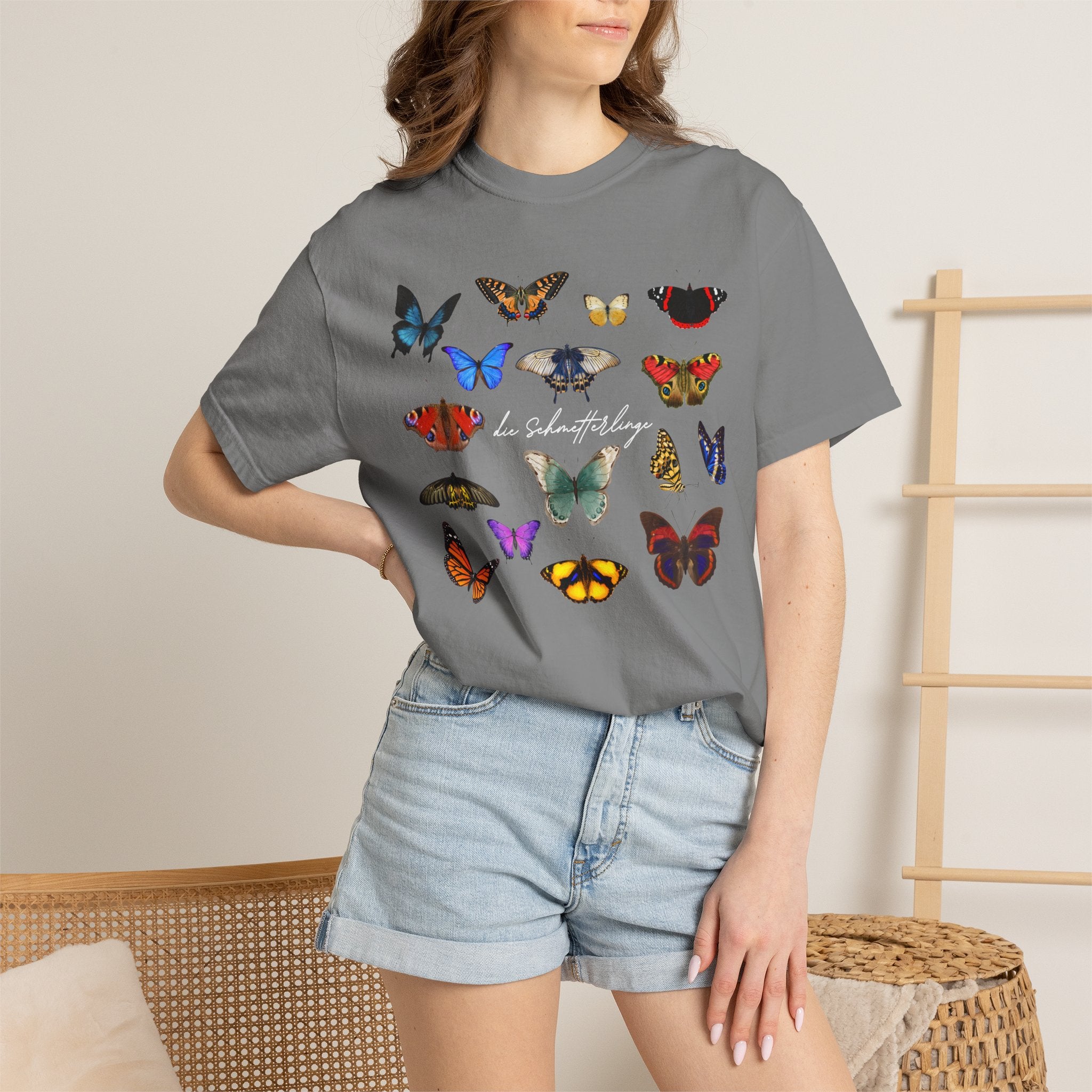 German 'die Schmetterlinge' Butterflies T-Shirt, Comfort Colors, gift for German speaker