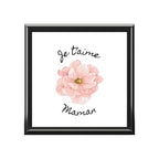 Je t'aime Maman boîte à bijoux pour Maman by Printify