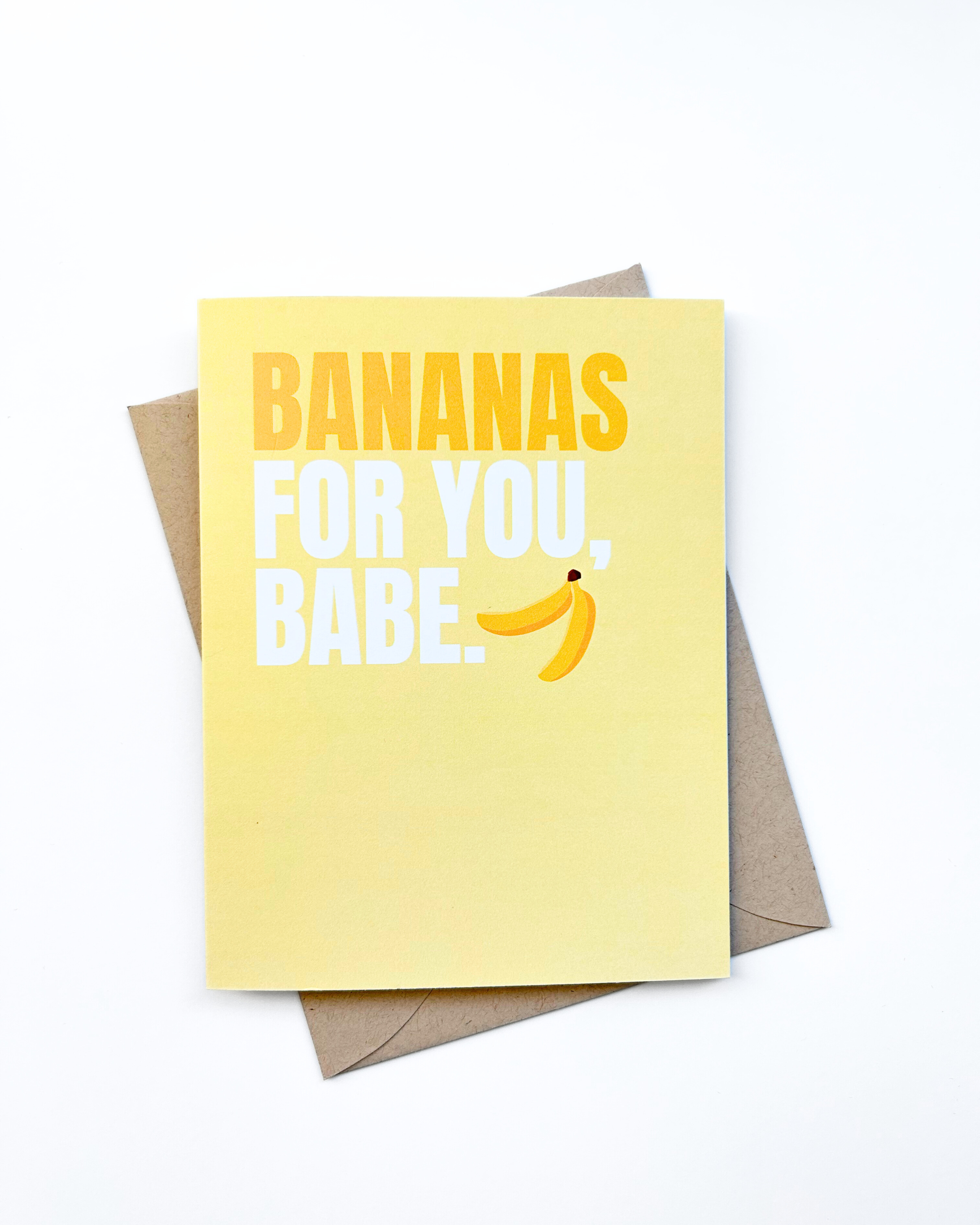 Cute Love Card Bananas for You Babe Valentine's Day Card