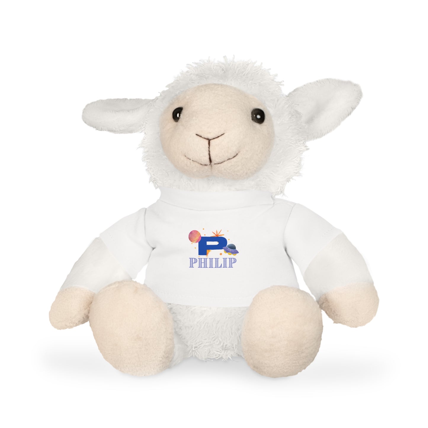 Personalized stuffed animal - Space themed with initial