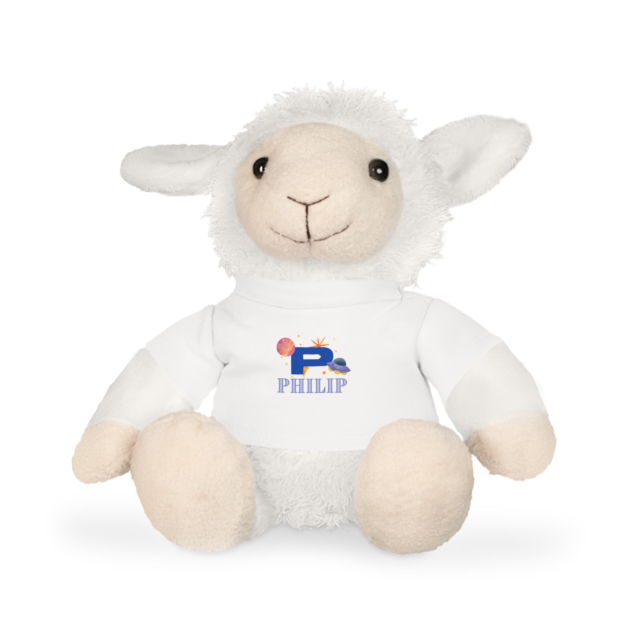 Personalized stuffed animal - Space themed with initial