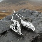 Cluaran Scottish Thistle Earrings in Sterling Silver