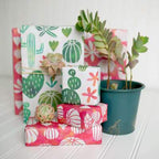 Watercolor Cactus • Double-Sided Eco Wrapping Paper • Everyday Edition