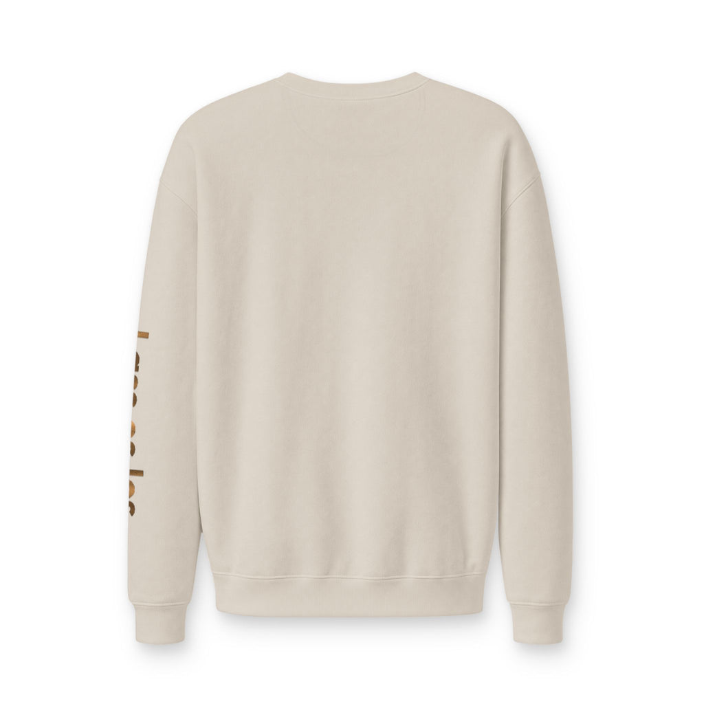 Im Hier Und Jetzt Crewneck Sweatshirt, metallic foil print German Phrase In the Here and Now, Let it go meditative phrases, Minimal Script