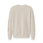 Im Hier Und Jetzt Crewneck Sweatshirt, metallic foil print German Phrase In the Here and Now, Let it go meditative phrases, Minimal Script