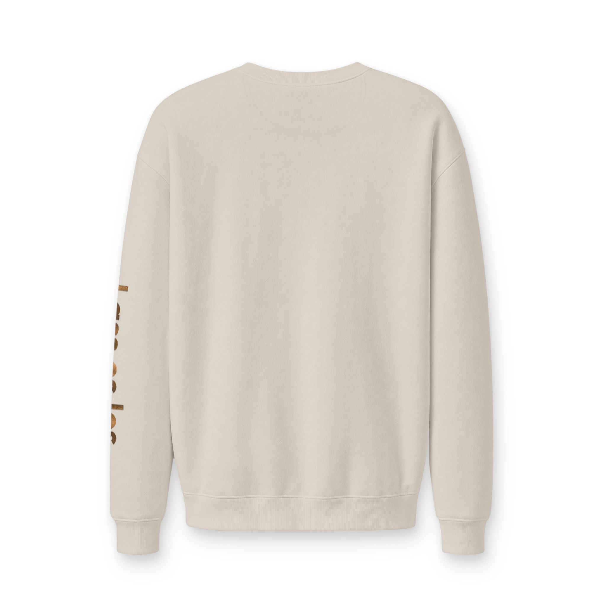 Im Hier Und Jetzt Crewneck Sweatshirt, metallic foil print German Phrase In the Here and Now, Let it go meditative phrases, Minimal Script