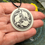 Artisan Celtic Triple Rabbit Necklace - Handmade in the U.S.A.