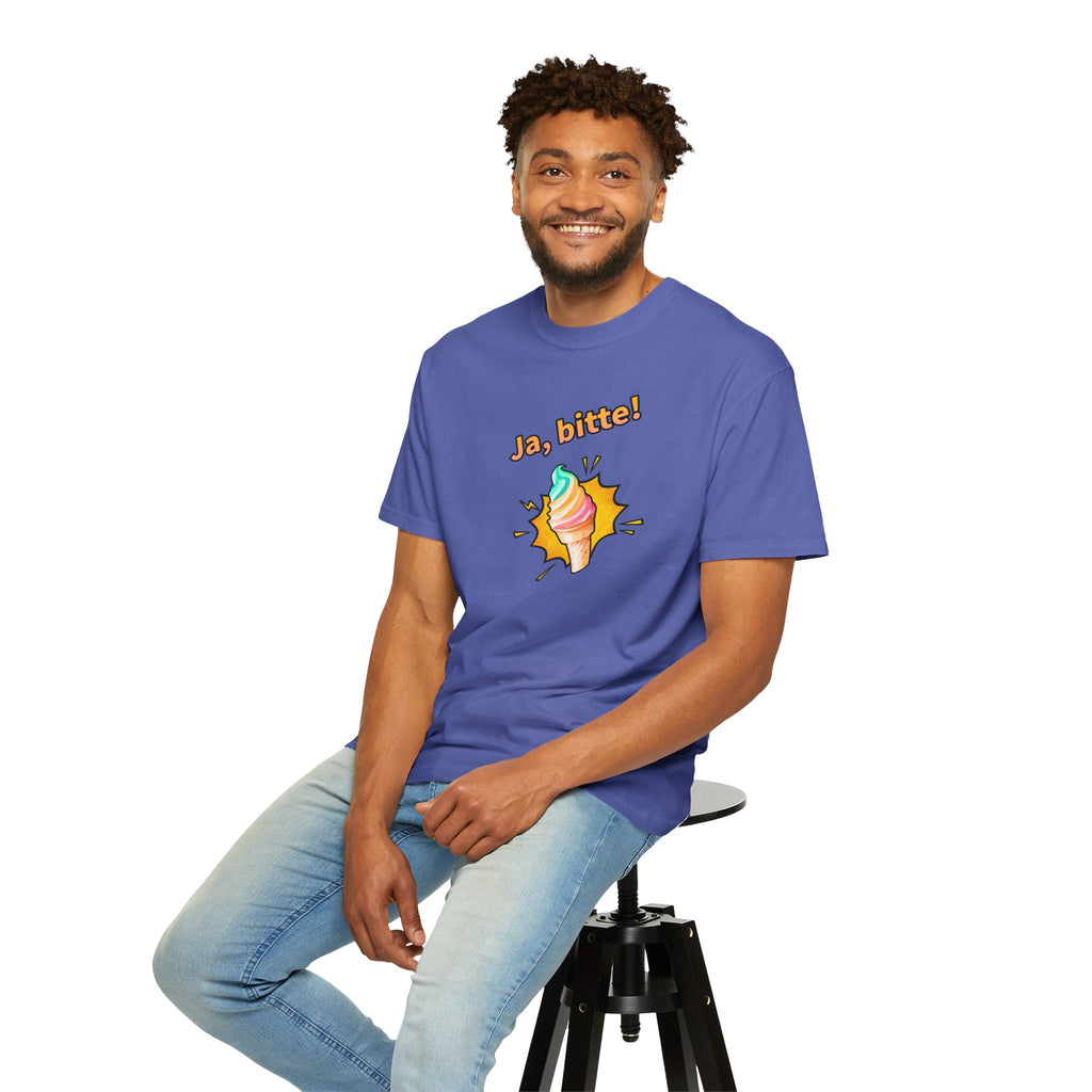 Ja Bitte! Rainbow Soft Serve Ice Cream German T-Shirt